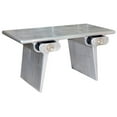 thumbnail image 2 of Pilot 2-Drawer Writing Desk in Aluminum Cladding on Solid Wood, 2 of 2