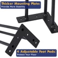 thumbnail image 3 of M optimized Hairpin Furniture Legs - 20" 40" Metal Table Legs, Rubber Floor Protectors, for Nightstand, Coffee Table, Desk Black, 4PCS Set, 3 of 7
