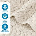 thumbnail image 4 of Superior Chevron 3-Piece Zero Twist Cotton Towel Set, Plush and Ulta Soft Towels, Ivory, 4 of 10