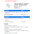 thumbnail image 2 of Valve Cover Gasket Set - Compatible with 2005 - 2010 Honda Odyssey 2006 2007 2008 2009, 2 of 2