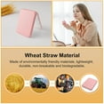 thumbnail image 3 of Wheat Straw Mirror, 1X/3X Magnification Pocket Mirror, Lighted Plastic Fiber Mirror, Folding Purse Mirror, Handheld Travel Mirror, Small Lighted Compact Mirror for Gift, Pink, 3 of 6