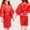 Red, variant on Letdown for Wedding Birthday Party Spa Short Silky Robes Christmas Party Satin Robes Sleepwear Bathrobe Loungewear 5-14Y