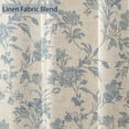 thumbnail image 4 of Extra Long Blue Shower Curtain Floral Cotton Linen Cottagecore Shower Curtain for Bathroom 84" L x 72" W, 4 of 5