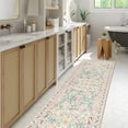 thumbnail image 4 of Moynesa 2'x6' Boho Hallway Runner Rug,Floral Kitchen Runner Rugs Non Skid Washable,Super Soft Indoor Throw Carpet for Girls Bedroom Bedside Bathroom Laundry Room,Pink, 4 of 6