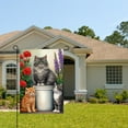 thumbnail image 2 of JOOCAR Linen Garden Flag with Cats and Flowers for Spring Summer Home Outdoor Garden Yard Door Decor 12x18 inch, 2 of 4