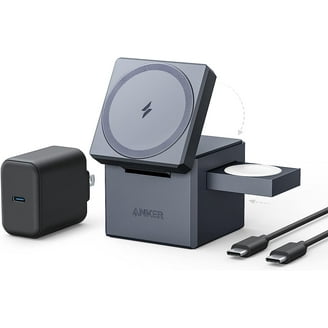 Anker 533 Magnetic Wireless Charger, 3-in-1 Phone Power Base