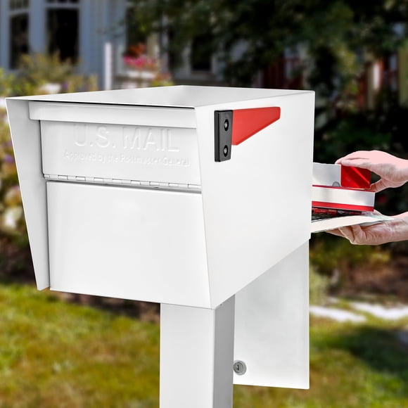 Mailbox Mail Boss 7529V con cierre de seguridad, color blanco alpino