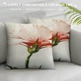 thumbnail image 3 of Chilfamy Flowers Throw Pillow Covers Short Plush Cushion for Bedroom Sofa, Elegant Design, 1PC 20x20in, 3 of 5