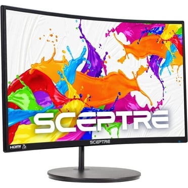Sceptre C249W-1920RN 24" 1080p LED Curved Computer Monitor, Black