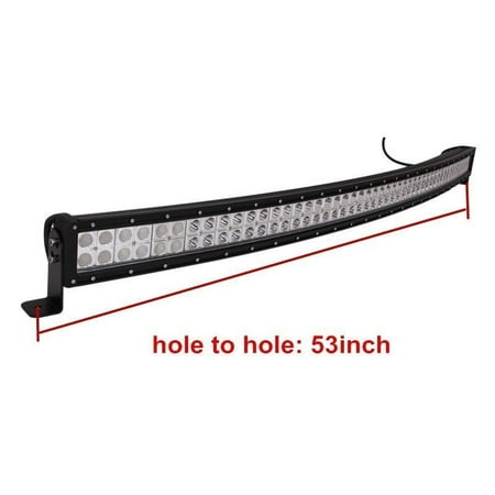 52 INCH 300W LED CURVED WORK LIGHT BAR FLOOD SPOT COMBO OFFROAD 4X4+Wiring (Best 52 Inch Curved Light Bar)