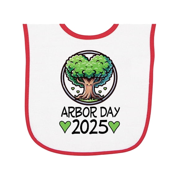 Inktastic Arbor Day 2025 Trees Baby Terry Cloth Bib