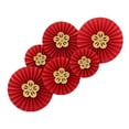 thumbnail image 7 of SPRING PARK Party Hanging Paper Fans , Red Round Pattern Paper Garlands Decoration for Birthday Wedding Graduation Events Accessories, 7 of 7