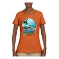 thumbnail image 2 of Tarpon Extreme Womens Graphic T-Shirt, Orange, Large, 2 of 3