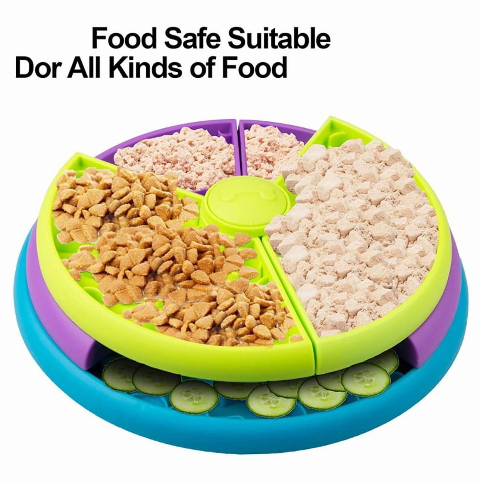 2X Slow Feeder Dog Bowl 3 Levels, Reduces Boredom and Anxiety Dog Food Puzzle Feeder, Non-Slip Interactive Dog Feeder