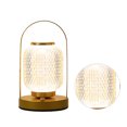 thumbnail image 4 of Lámpara De Mesa Lámpara de Mesa Retro LED Escritorio Regulable 3 Colores para Dormitorio/Estudio (D ) dorado, 4 of 5