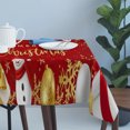 thumbnail image 4 of Red Christmas Table Cloth Waterproof Tablecloths, Snowman Xmas Snowflake Gifts Winter Tablecloth Dining Table Cover for Kitchen Party Tabletop Outdoor, Rectangle Tablecloth 54x108 Inch, 4 of 9