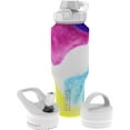 thumbnail image 2 of Coldest Sports Water Bottle - 3 Insulated Lids (Chug Lid, Straw Lid, Loop Lid ) Double Walled, Thermo Mug (36 oz, Clouds of Tie Dye), 2 of 6