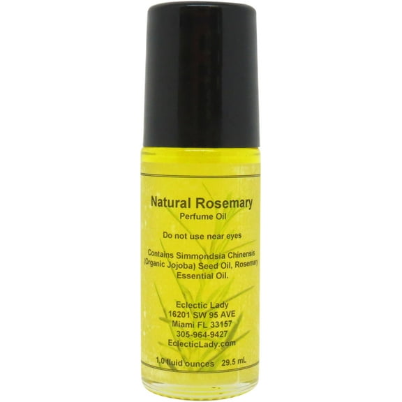All Natural Rosemary Perfume Oil, 1.0 Oz Portable Roll-On Fragrance