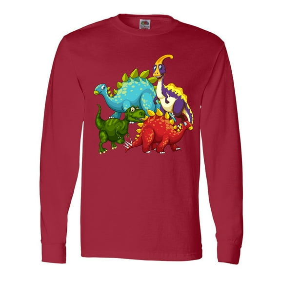 Inktastic Cute Dinosaurs Long Sleeve T-Shirt