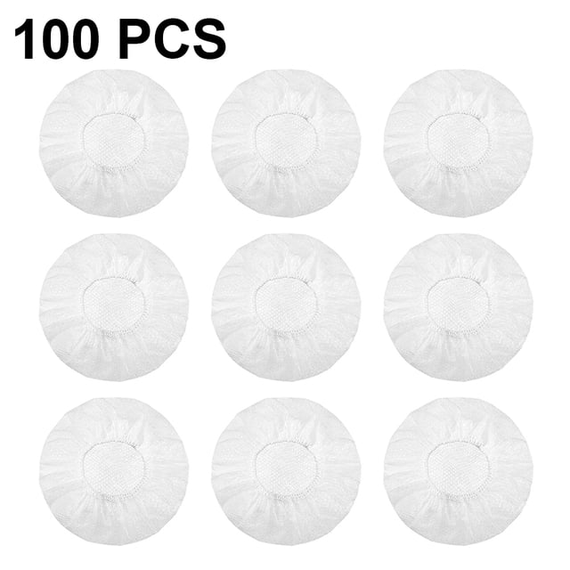 100 Piezas Fundas para Auriculares Elásticas Fundas para Auriculares Desechables Fundas para Auriculares No Tejidas Almohadillas Higiénicas Cojines para Auriculares para Juegos Estilo