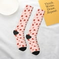 thumbnail image 4 of Daiia Sports Socks Ladybug With Flower Printed Novelty Crew Socks for Men Women Knee High Socks Cotton Socks Soft & Breathable Support Unisex Socks, 4 of 9