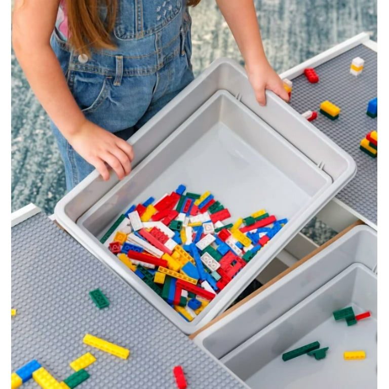 KidKraft Building Bricks Play N Store Mega Table with 210 Bricks