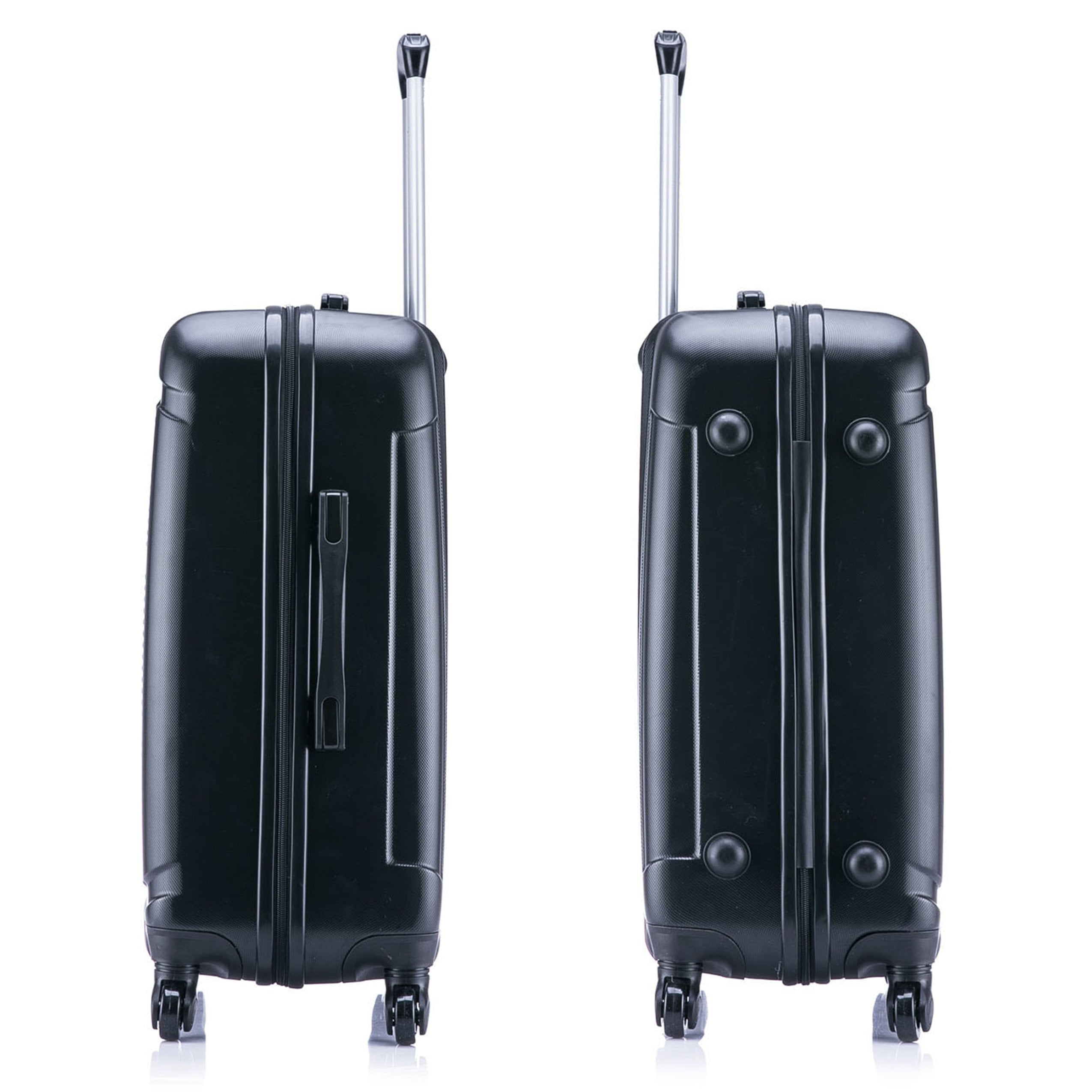 InUSA Pilot 24" Hardside Lightweight Luggage with Spinner Wheels, Handle, and Trolley, Black