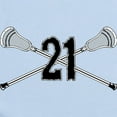 thumbnail image 2 of CafePress - Lacrosse Number 21 Infant Bodysuit - Baby Light Bodysuit, Size Newborn - 24 Months, 2 of 4