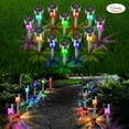 thumbnail image 4 of PUCACHI 12 Pack Outdoor Solar Lights Solar Landscape Lights, Stainless Steel LED Outdoor Lighting, Waterproof Garden Lights for Walkway, Terrace, Multicolor, 4 of 10
