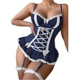 thumbnail image 3 of CAILDANL Women's lace pajama set, 3 of 5