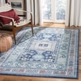 thumbnail image 2 of SAFAVIEH Kazak Caymen Geometric Area Rug, Blue/Creme, 9' x 12', 2 of 11