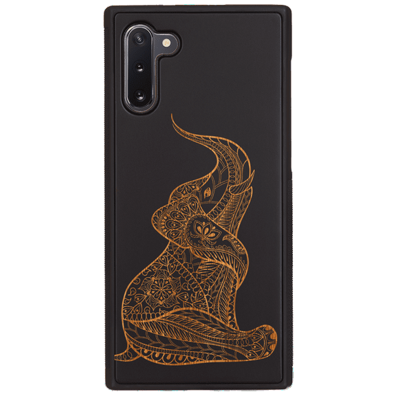 Baby Elephant - Engraved Phone Model: Samsung Note 10, Color: Black