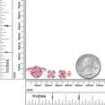 thumbnail image 3 of Gem Stone King 18K Rose Gold Plated Silver Fashion Clover Ring and Earrings Jewelry Set By Heart Shape Pink Moissanite and Vivid Moissanite Pink (4.05 Cttw, Size 6), 3 of 3