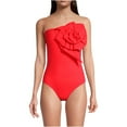 thumbnail image 5 of Lovskoo 2024 Women's Sexy Flower Red 3 Piece Bikini Set High Waist Swimsuit Skirt Swimwear Brazilian Biquini Bathingsuit Beach Dress Red-M, 5 of 7