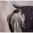 thumbnail image 2 of Atelier B Art Studio 15x15 Gold Ornate Wood Framed with Double Matting Museum Art Print Titled - BULL HEAD FRONT VIEW, 2 of 4