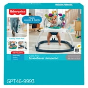 Fisher-Price Baby Bouncer Activity Center Jumperoo SpaceSaver with Lights & Sounds, Astro Kitty