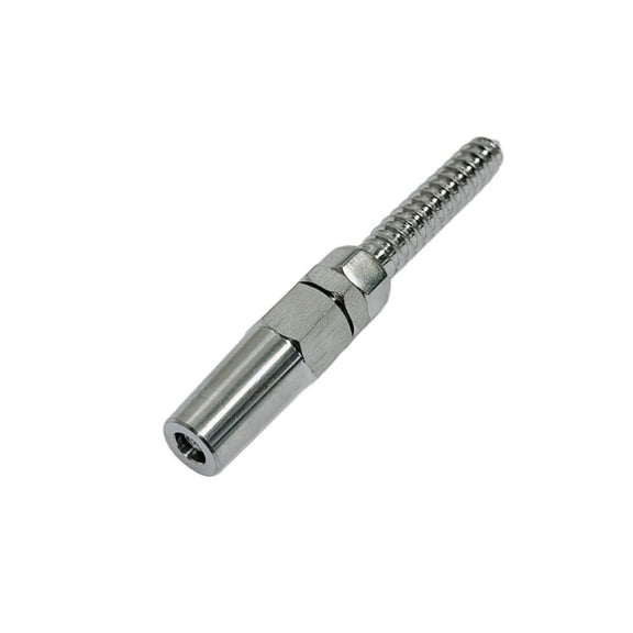 Marine 1/4" Swageless Lag Stud Cable Rail Wire Rope Railing,Stainless Steel