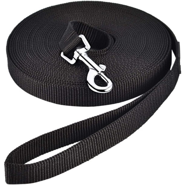 Dog Training Leash Long Line Puppy Obedience Recall Lead for Dogs Great for Play Camping Beach Backyard L 30Ft Black Walmart