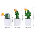 thumbnail image 4 of 3 Pcs Home Decor Plant Fake Potted Cactus Succulent Bouquet Arrangement Cactus Ornament Artificial Cactus Decorate Plastic Office, 4 of 6