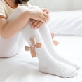 thumbnail image 4 of Toddler Girls Solid Color Bowknot Dance Pantyhose Princess Socks Boneless Stockings, 4 of 4
