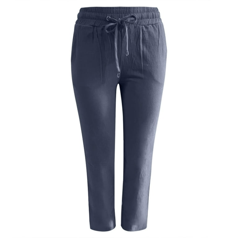 Ierhent Pants For Plus Size Women High Waisted Work Pants for Women Business Casual Office Dress Pants Trousers with Pockets Navy XXL Walmart