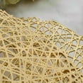 thumbnail image 3 of Gold Round Placemats for Dining Table Set of 6 Metallic Pressed Vinyl Circle Table Mats Wipeable Hollowout Place Mats (Line, Gold), 3 of 5