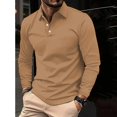 thumbnail image 4 of Jalioing Men's Long Sleeve Casual Golf Shirt Business Fashion Collared Button Shirts Solid Color Work Tops, 4 of 5