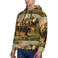 thumbnail image 3 of Wukai Realistic Style Forest Dinosaur Print Men Hoodies Fleece Sweatshirts Long Sleeve Sweaters Pullover Fall Outfits Winter Clothes-Medium, 3 of 7
