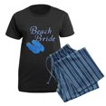 thumbnail image 5 of CafePress - Beach Bride Women's Dark Pajamas - Women's Short Sleeve Print T-Shirt and Pants Dark Cotton Pajama Set, 5 of 7