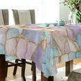 thumbnail image 5 of Yayeee Tablecloths 54" x 54" Rectangle Wrinkle Resistant Party Table Cover, Elegant Marble Pattern, 5 of 8