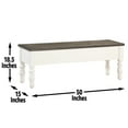 thumbnail image 2 of Working Drawer & Extendable Table - Two-Tone Storage Bench with Classic Styling, 2 of 2