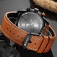 thumbnail image 2 of Reloj de pulsera cronógrafo de cuarzo para hombre CURREN con correa de cuero., 2 of 4