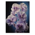 thumbnail image 3 of Designart "Purple Flowers Pansies Black" Floral Print on Natural Pine Wood, 3 of 5