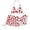 Red, variant on lnmuld Girls Kids 3 Piece Bikini Color:Red,Size:9-10 Years